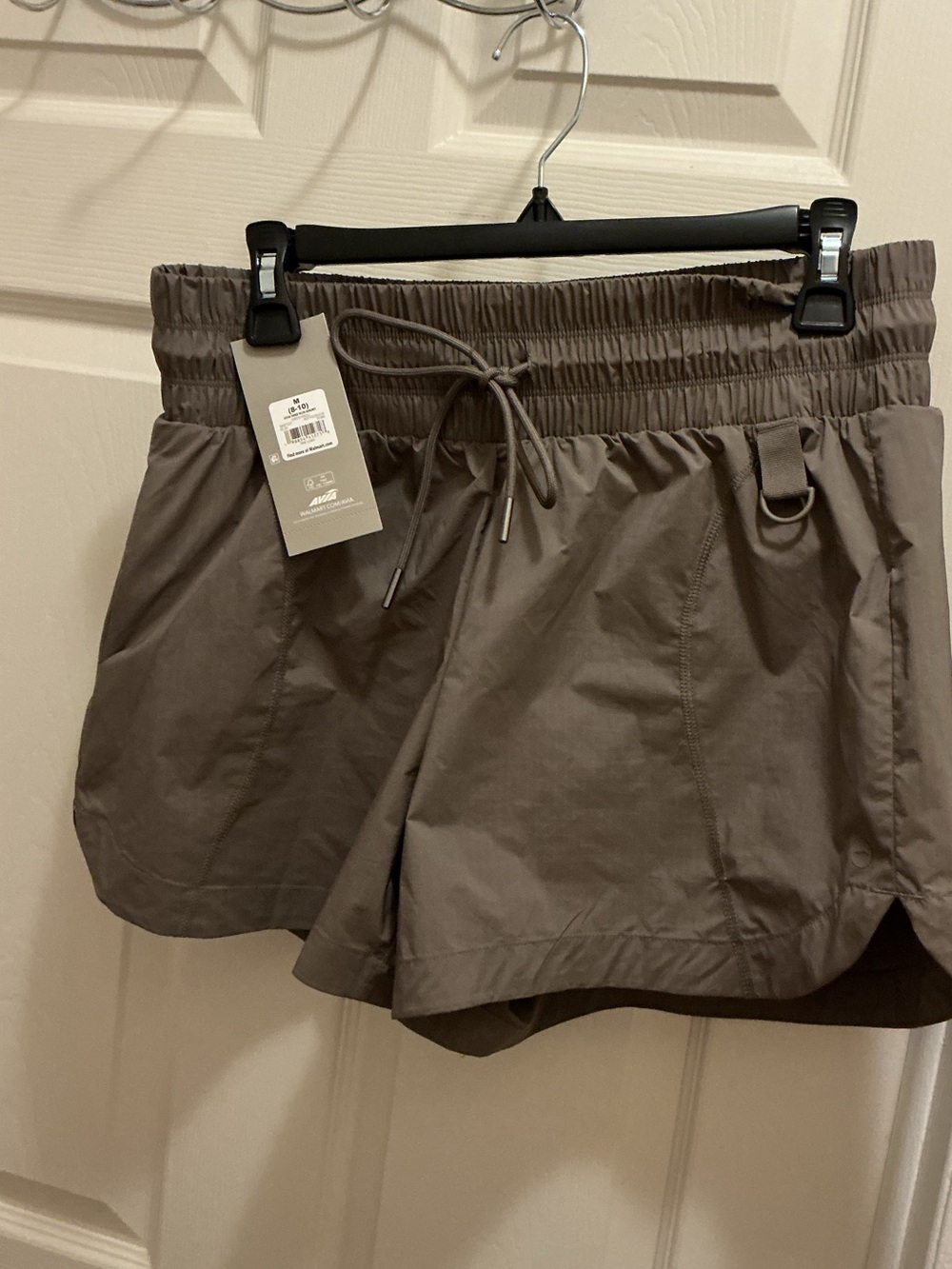 Avia Women's Athletic Drawstring Shorts - Taupe